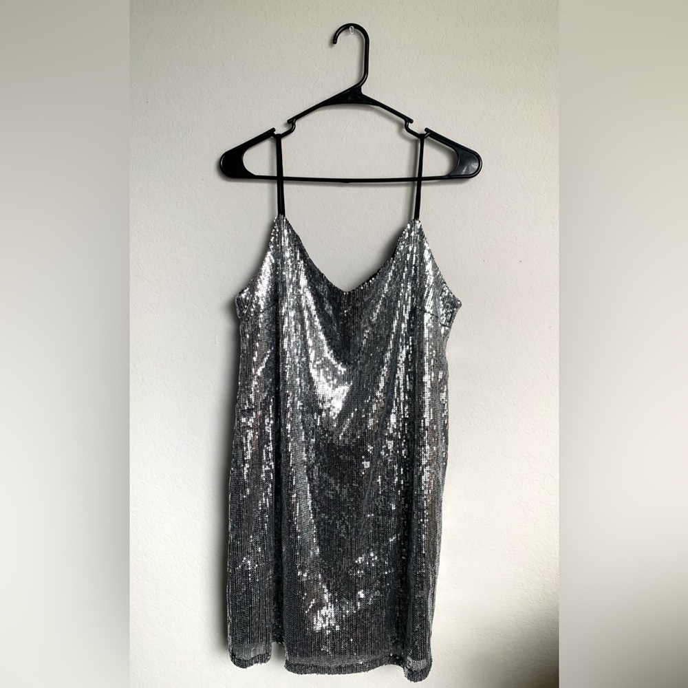Wild Fable Black Dress w/ Silver Sequins